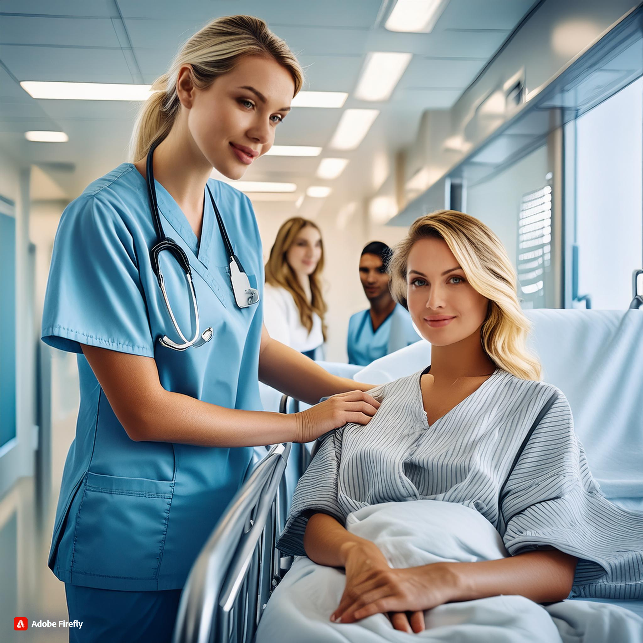 Medical team working together